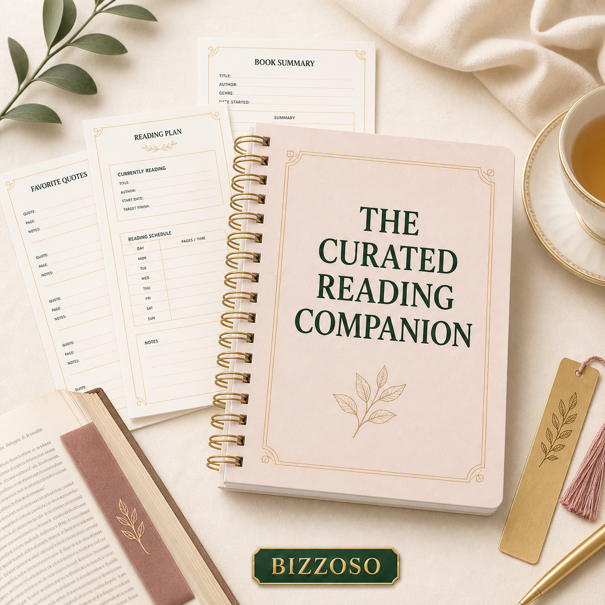 The Curated Reading Companion digital planner template