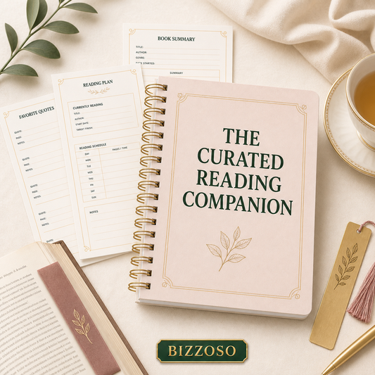 The Curated Reading Companion digital planner template