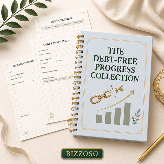The Debt-Free Progress Collection digital planner template