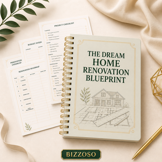 The Dream Home Renovation Blueprint digital planner template
