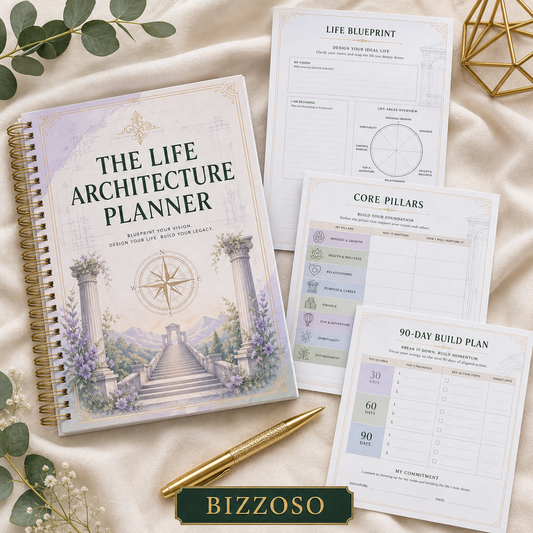 The Life Architecture Planner digital planner cover by Bizzoso