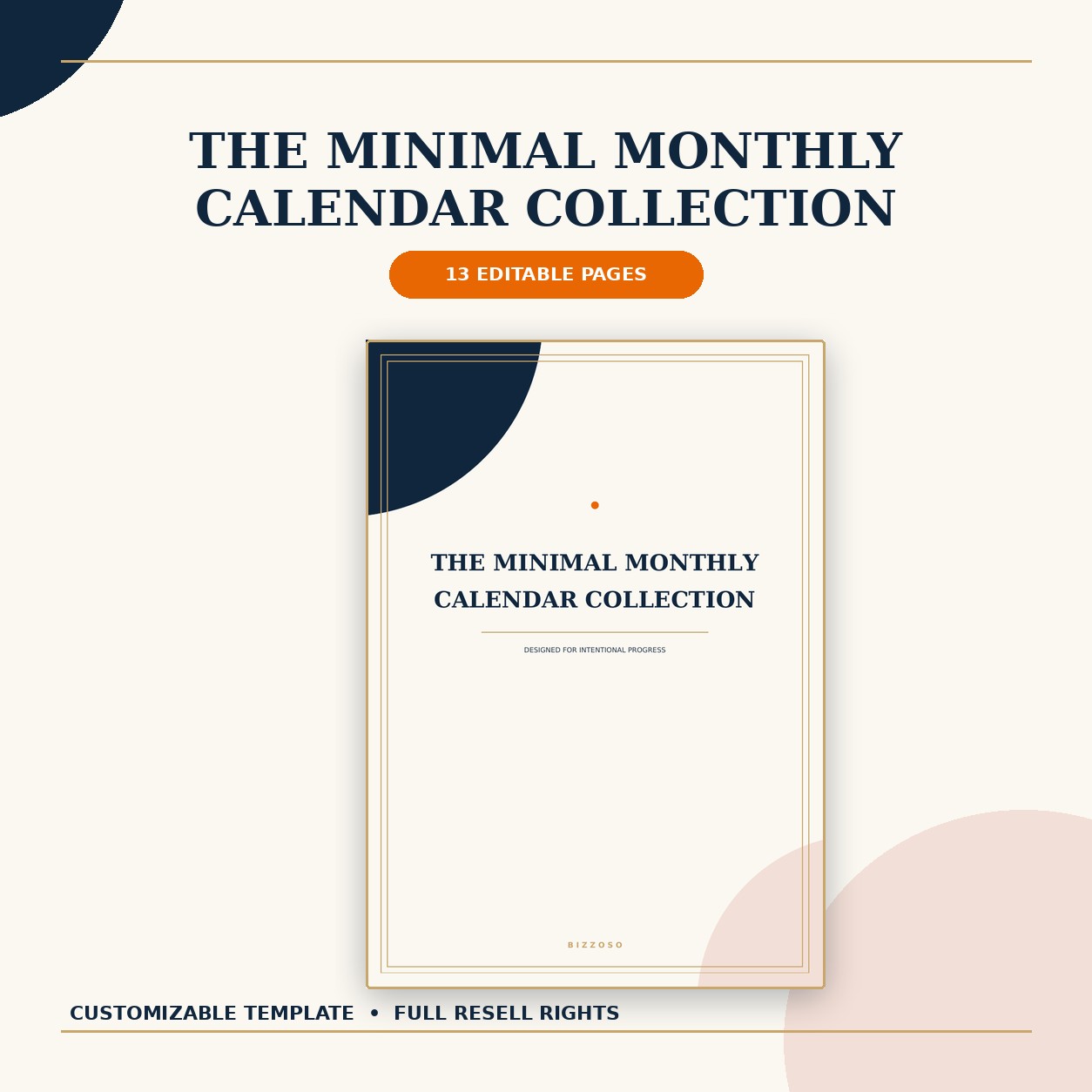 The Minimal Monthly Calendar Collection hero