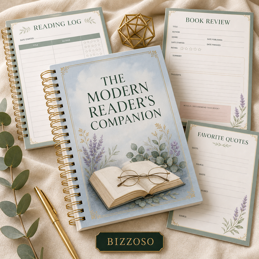 The Modern Reader’s Companion digital planner cover by Bizzoso