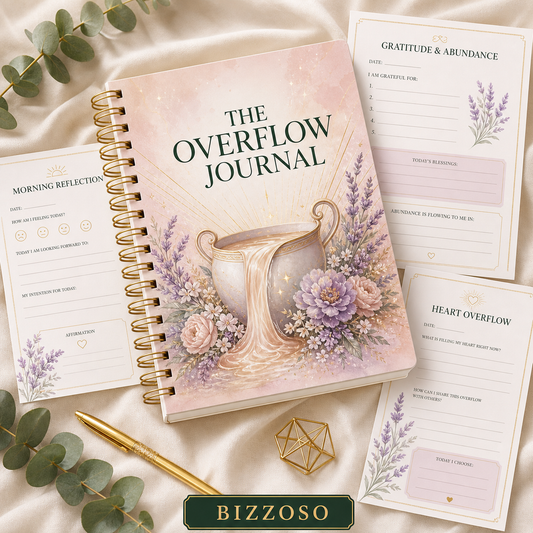 The Overflow Journal digital planner cover by Bizzoso