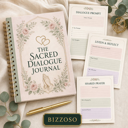 The Sacred Dialogue Journal digital planner cover by Bizzoso
