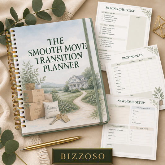 The Smooth Move Transition Planner digital planner cover by Bizzoso