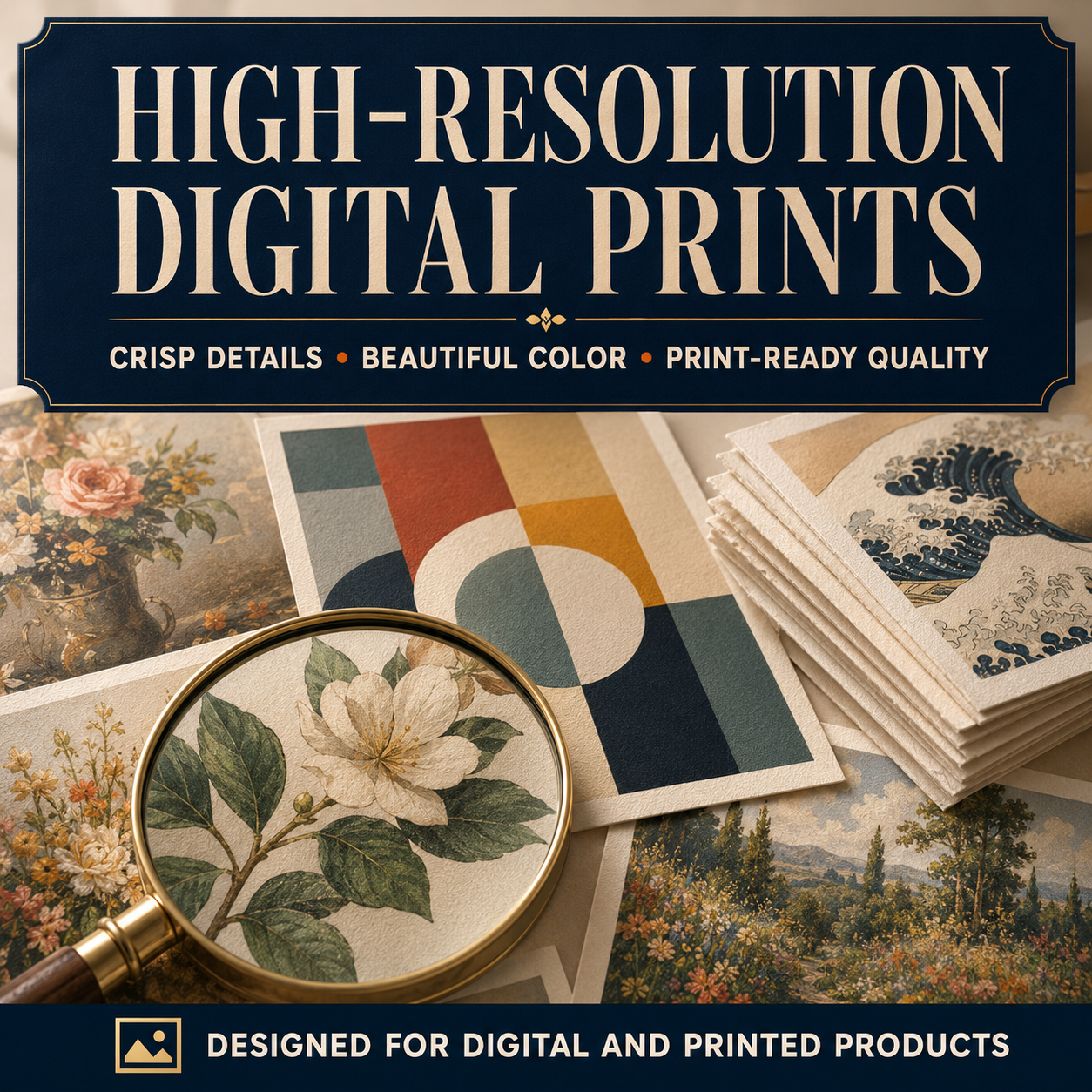 High-resolution digital wall art print quality