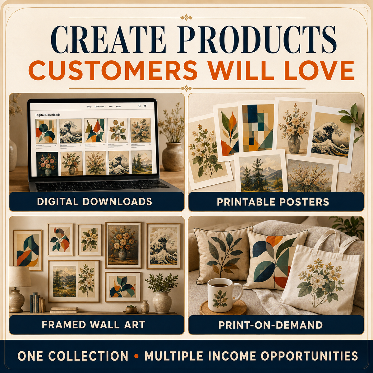 Ways to create products with digital wall art