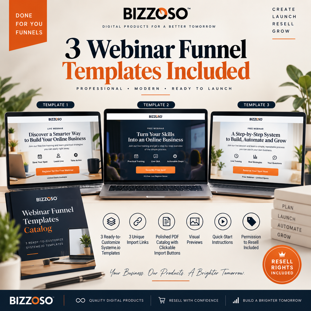 Webinar Funnel Templates included designs and contents
