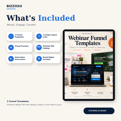 Webinar Funnel Templates what's included
